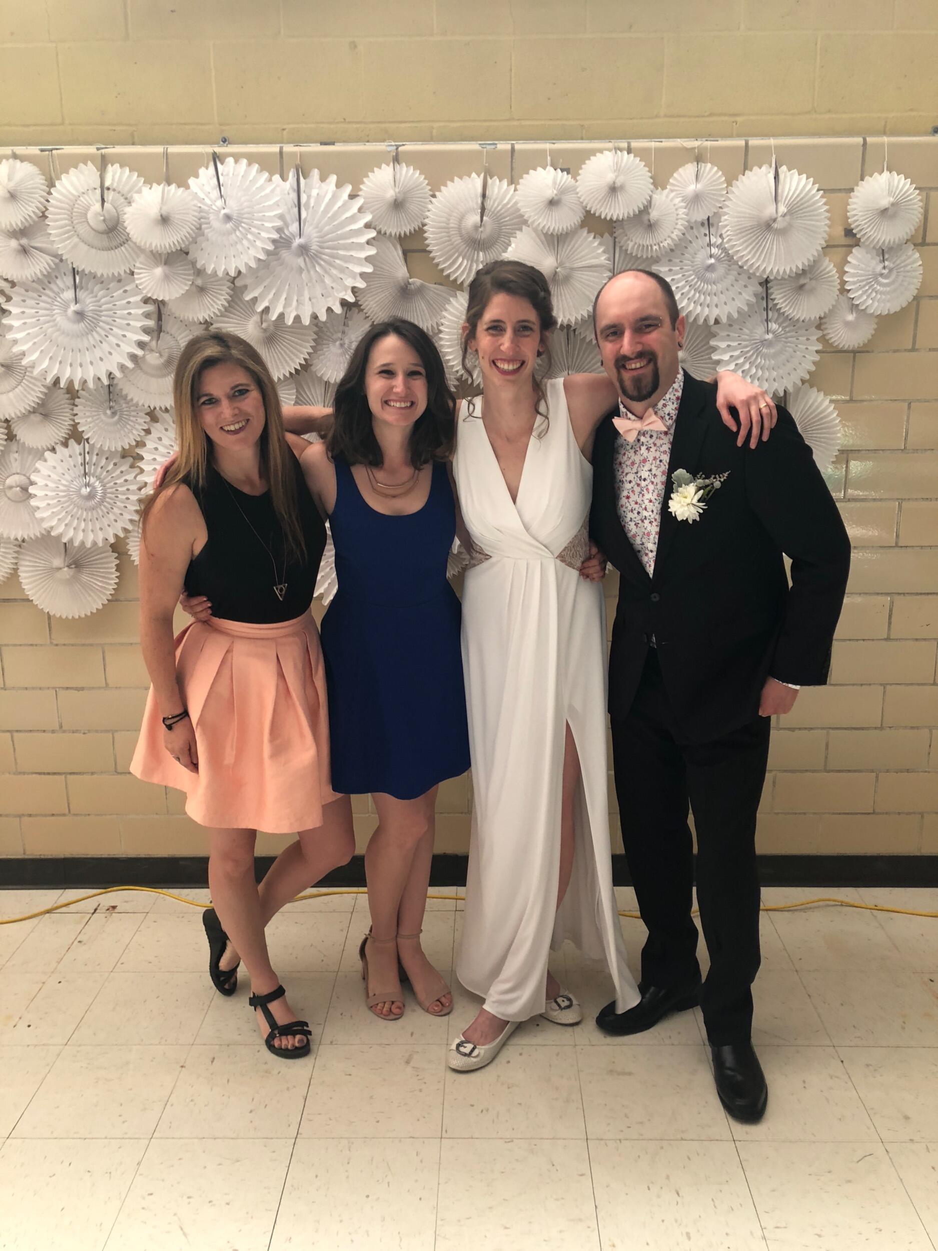 Celebrating Mary and Clark’s wedding! First
time as wedding dates!