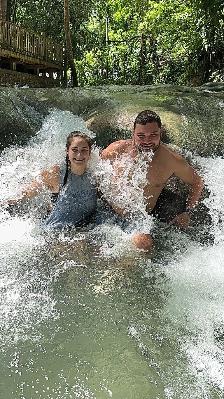 Visiting Dunns River Falls during our first international trip together in Jamaica-Ryan's favorite place in the world. 