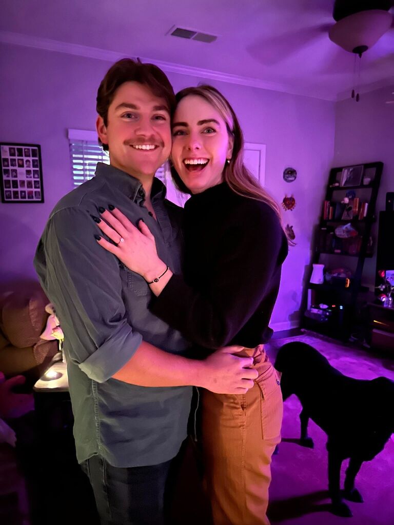 We're engaged! We started the night by going to Lidia's for dinner and then came home to our apartment where Chris had it decorated with photos of us and of flowers and candles. (shoutout to Dan and MarySue) It was perfect!