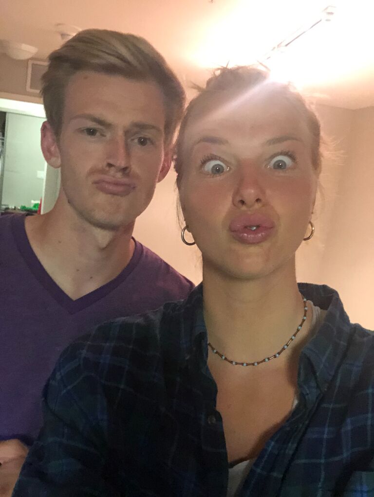 After pranking some of Reuben's friends, Han and Reub spend some time working on their duck faces. #gettingcreativeduringcovid