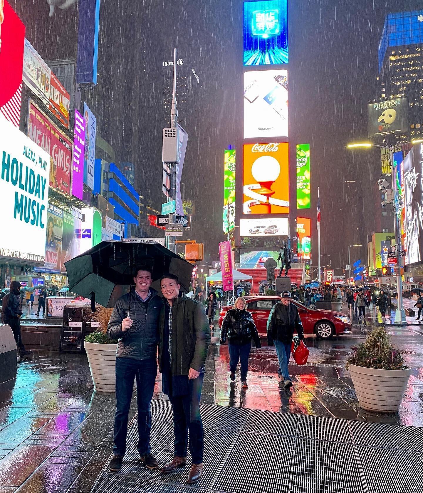 Christmas and Cold in New York City, Gavin and Harrison's favorite spot! 