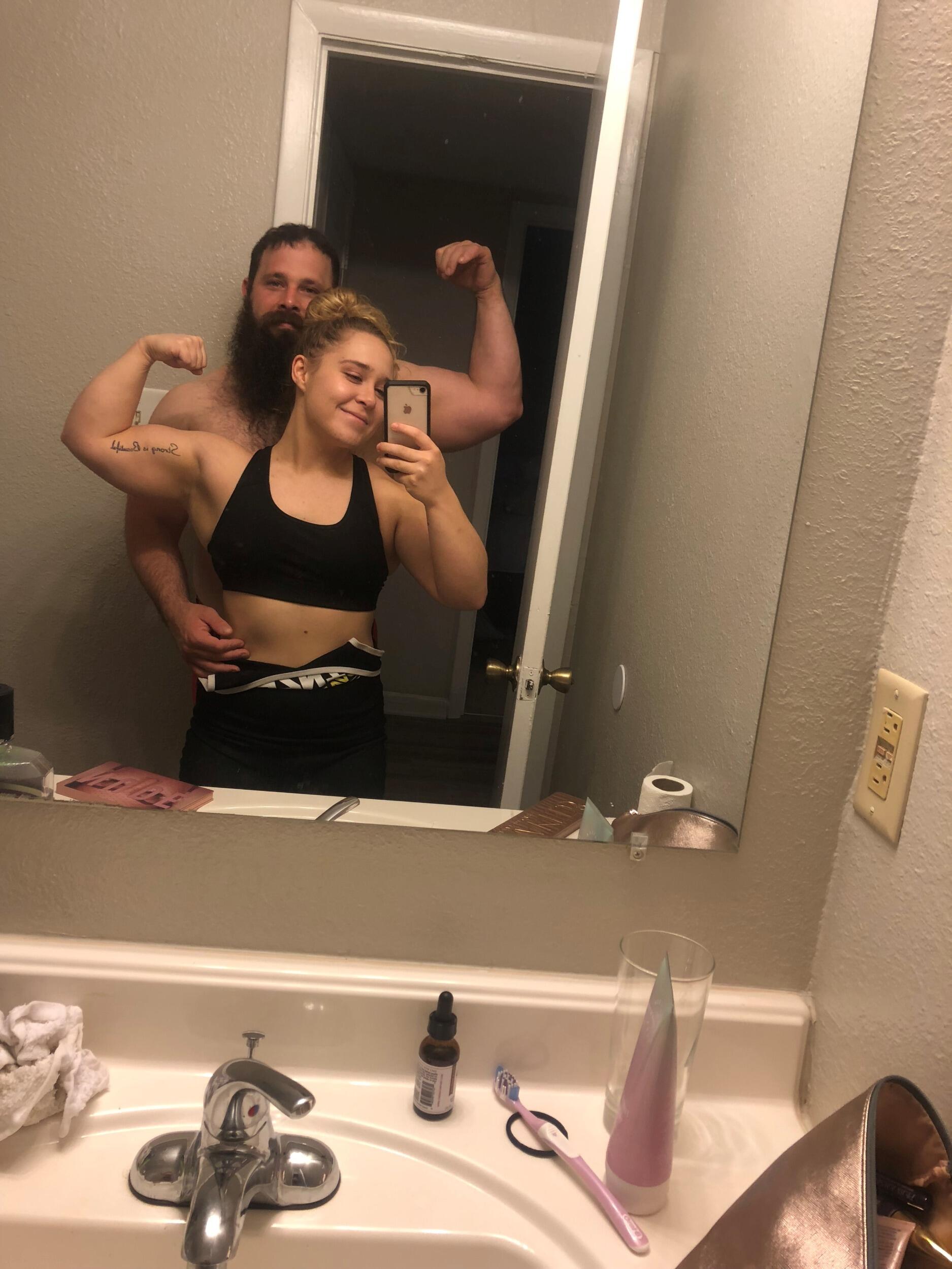 It's the morning of our first powerlifting meet together, and we still haven't told the bulk of our friends that we are official.