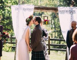 Scottish wedding couple