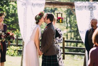 Scottish wedding couple