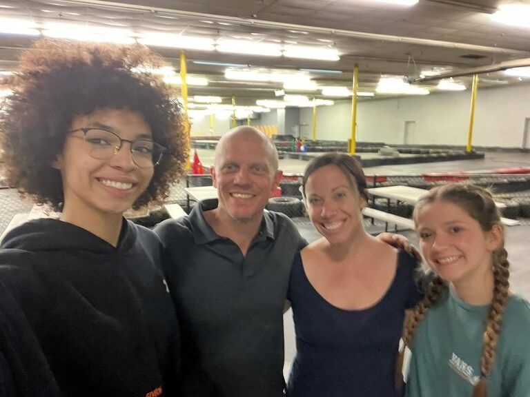 Beth's 18th birthday go carting with her bestie Hailey and us
