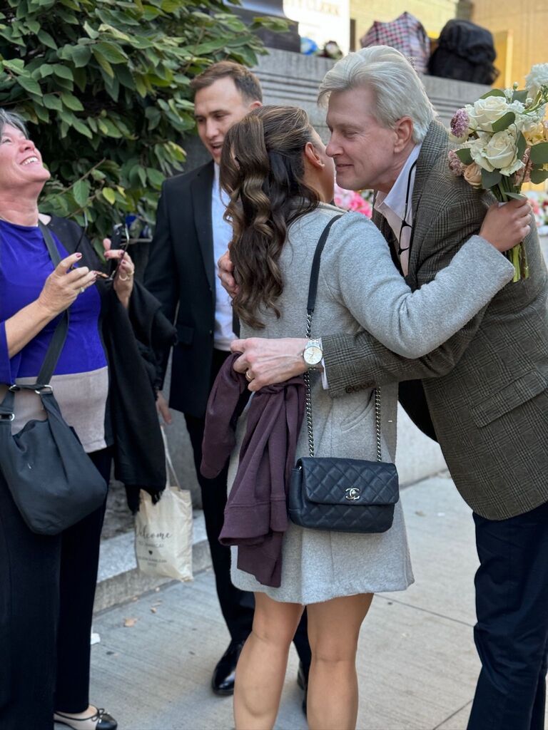 John's Dad and Mom officially becoming in-laws at City Hall in New York City. 