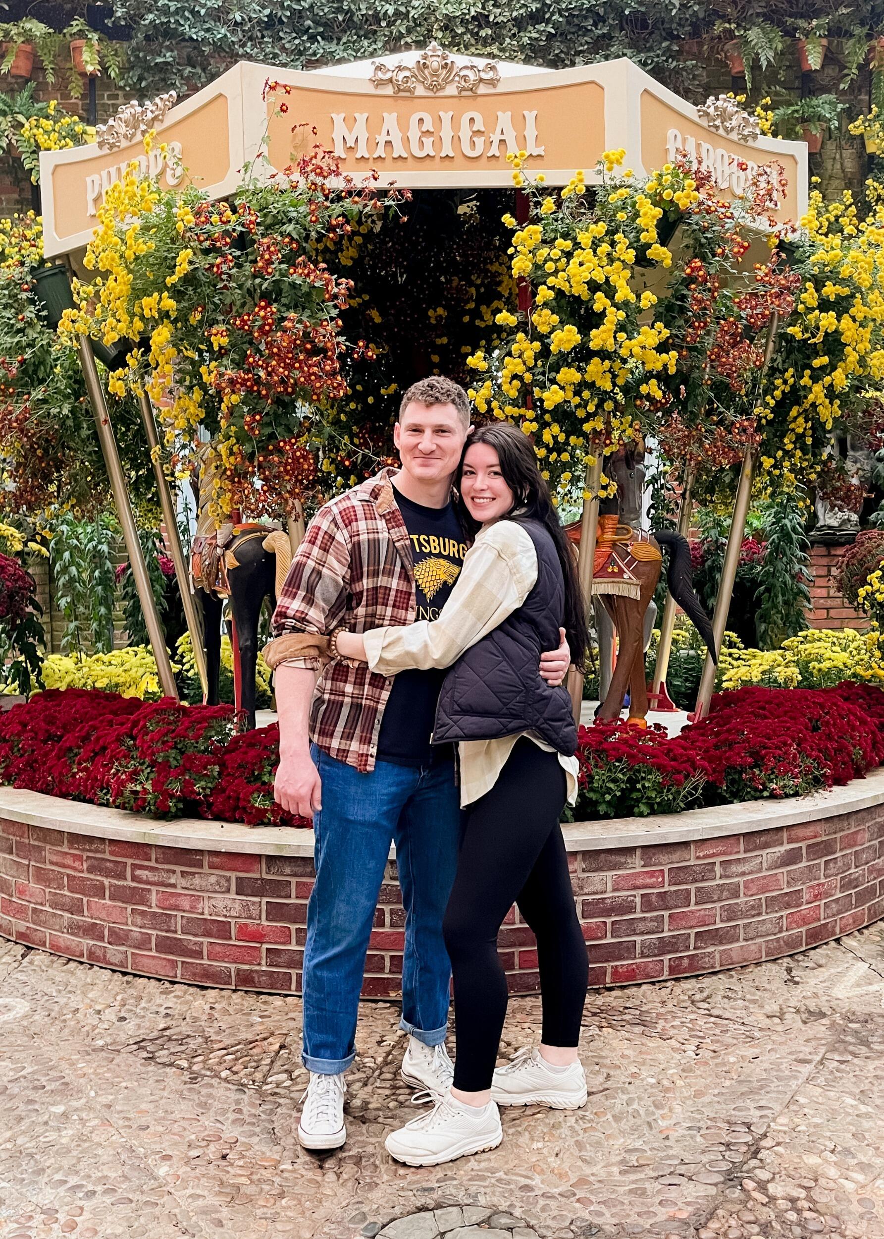 Exploring Phipps Botanical Garden together at their fall flower festival. This is one of Emmi's favorite places in all of Pittsburgh!