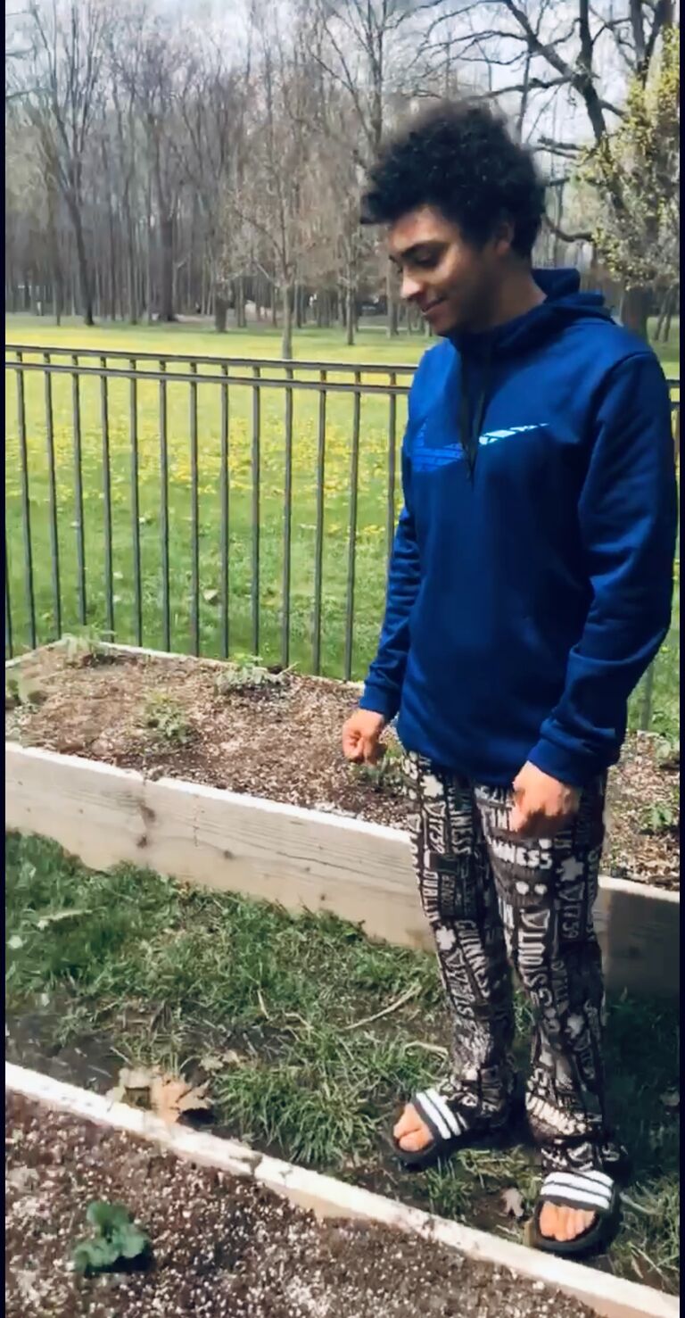 While stuck at home for lockdown, Zach decided to start upgrading the garden and even built these two raised beds himself! 