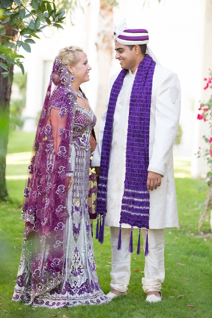 white traditional wedding attire