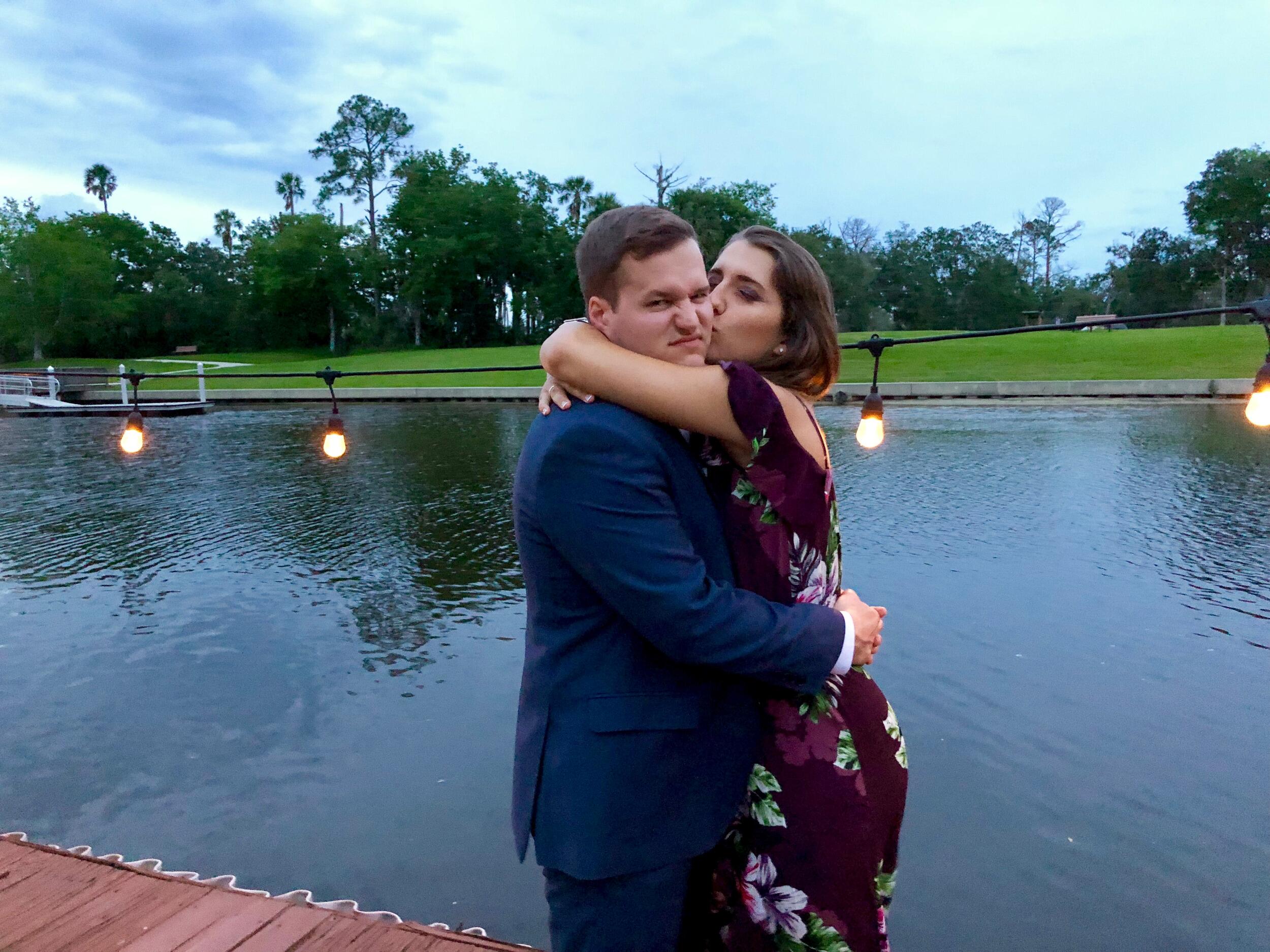 Michelle and Kyle Domfort's wedding in Palm Coast, FL. Marisa actually caught the bouquet at the reception!