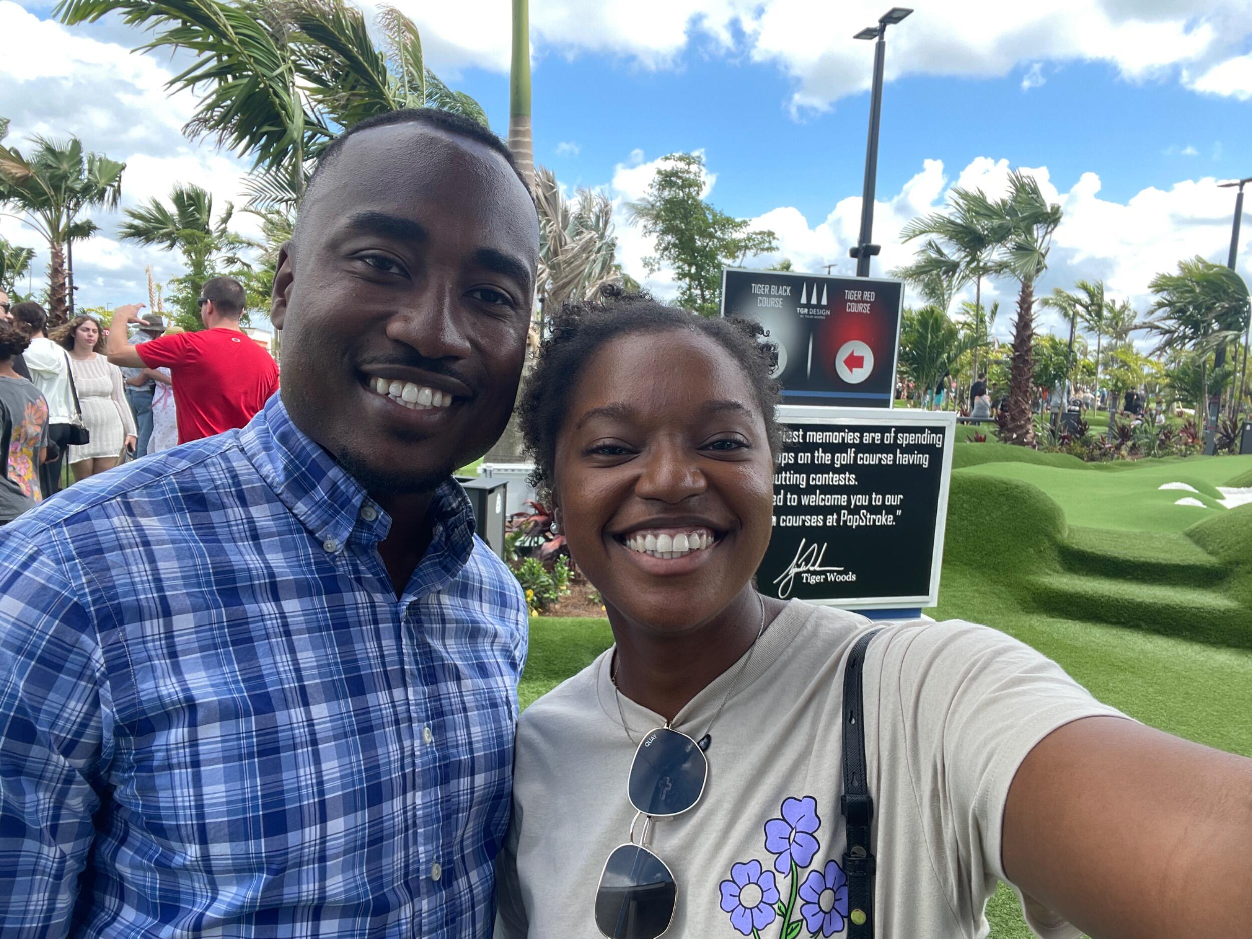 PopStroke mini golf date. Officially boyfriend and girlfriend!