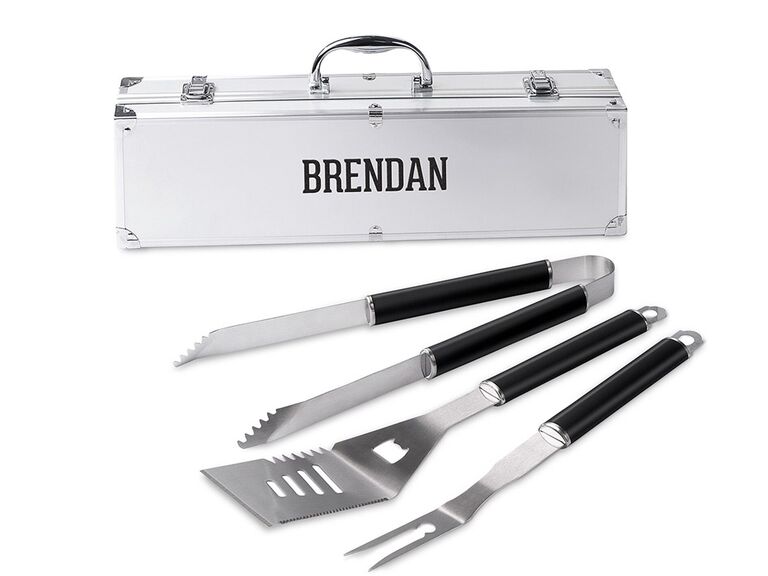 Barbecue tools with personalized case groomsmen gift