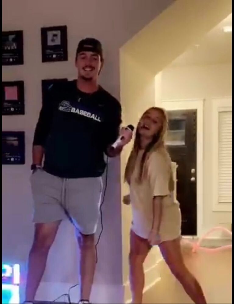 Our first time hanging out and immediately singing "Breaking Free" on karaoke. 