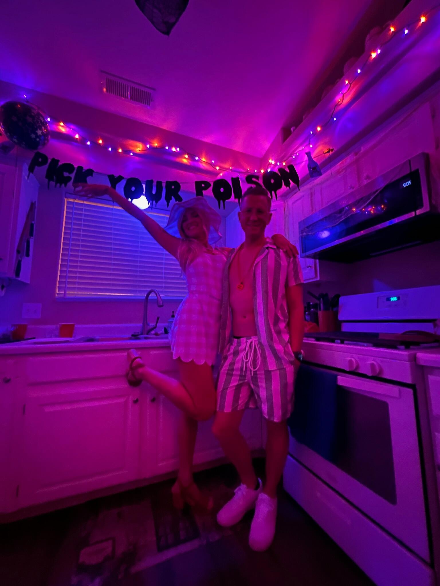 Barbie and Ken threw a Halloween party
