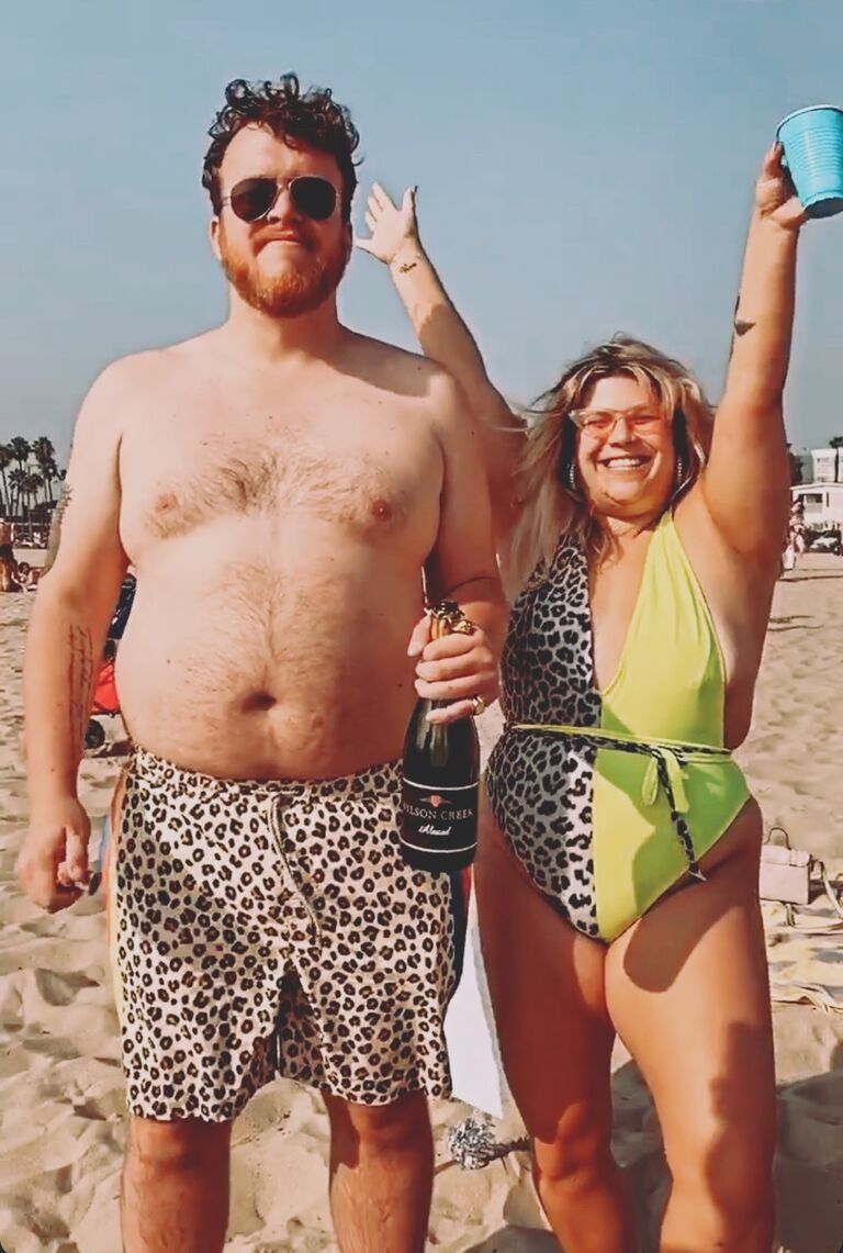 After Mike made CC the best surprise birthday video, she wanted to really make him feel just as special. 

Pulled off the ultimate surprise party for Mike's birthday. 

Side Note: Beach parties at this time in LA were elite. 