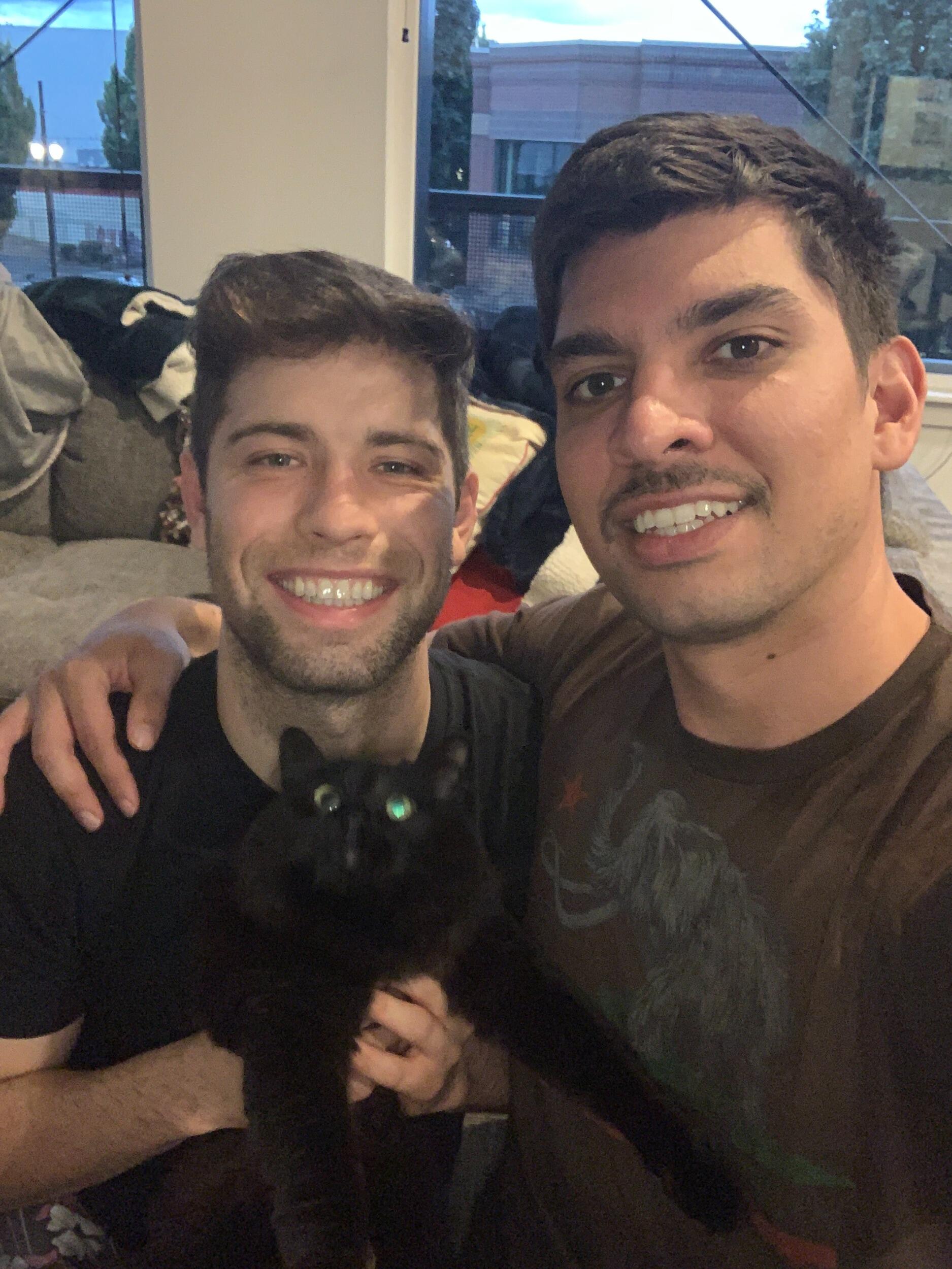The night before Mitsy's surgery that took her from a two eyed cat to a one eyed cat!