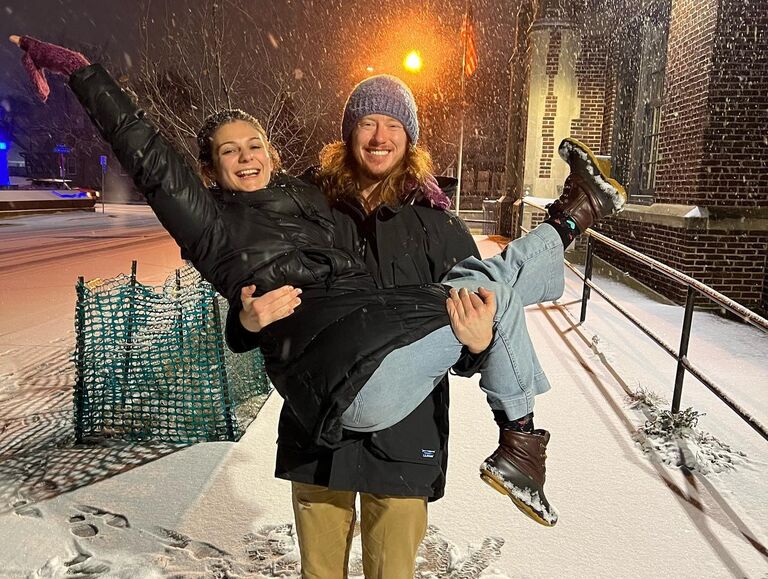 Minneapolis. MN
First snow of the winter. Ryan and Sandra walked around their little neighborhood with their wonderful friends David and Shannon. (Thank you for the picture Shannon!)