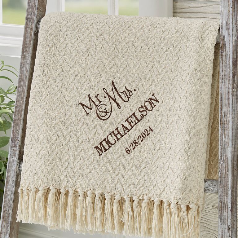 Personalized soft throw blanket