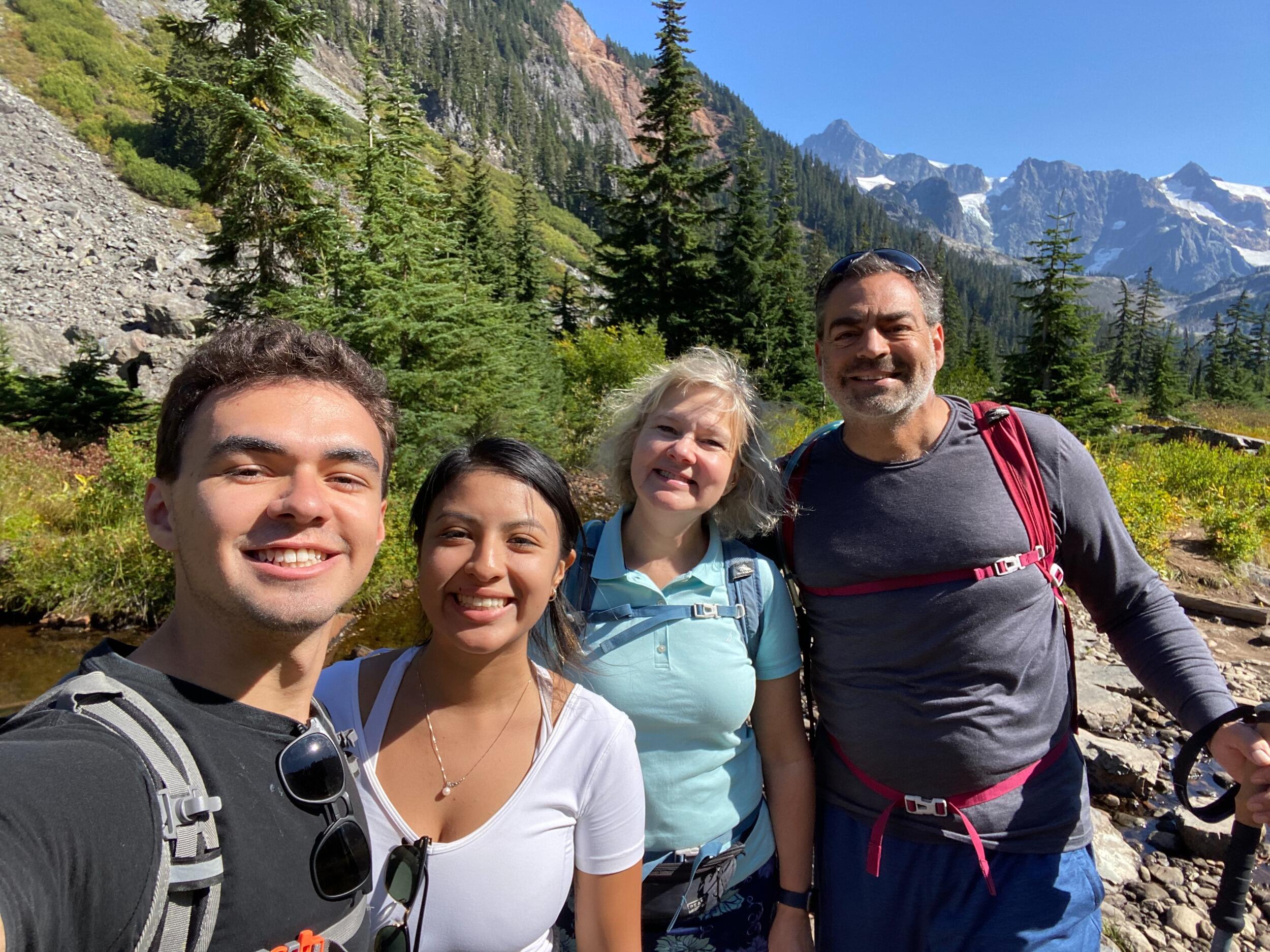 Hiking up at Mt. Baker with Chris' parents