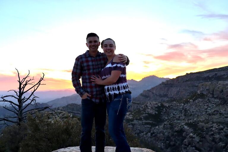 We got engaged in Saguaro National Park in Tuscon, AZ.