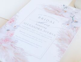 Floral wedding shower invitation design