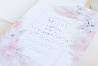 Floral wedding shower invitation design