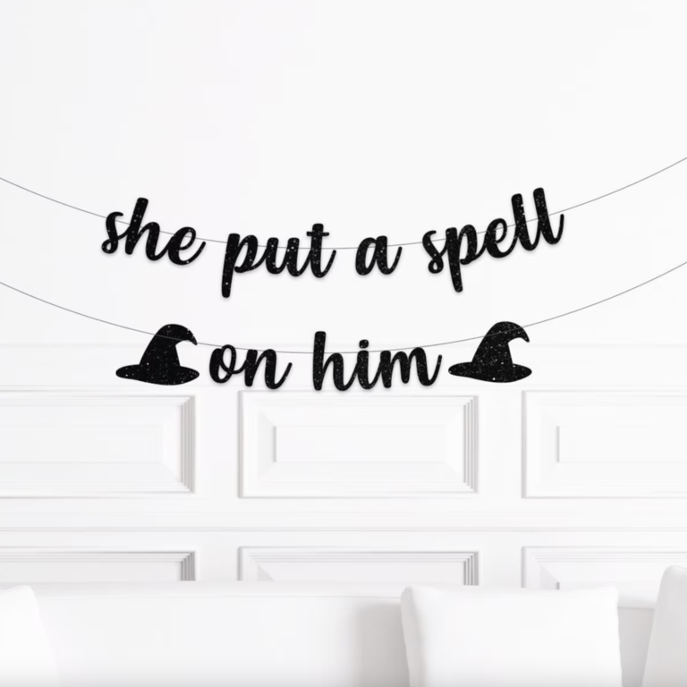 She Put a Spell on Him Hocus Pocus Bachelorette Party Banner Sign