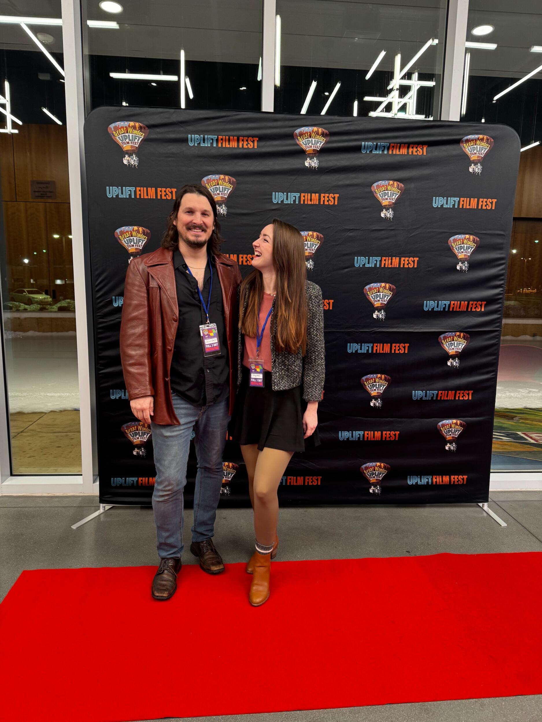 On the red carpet at Uplift Film Fest