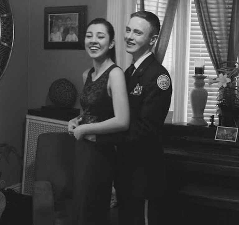 Andrew and Isabel's first JROTC Military Ball together