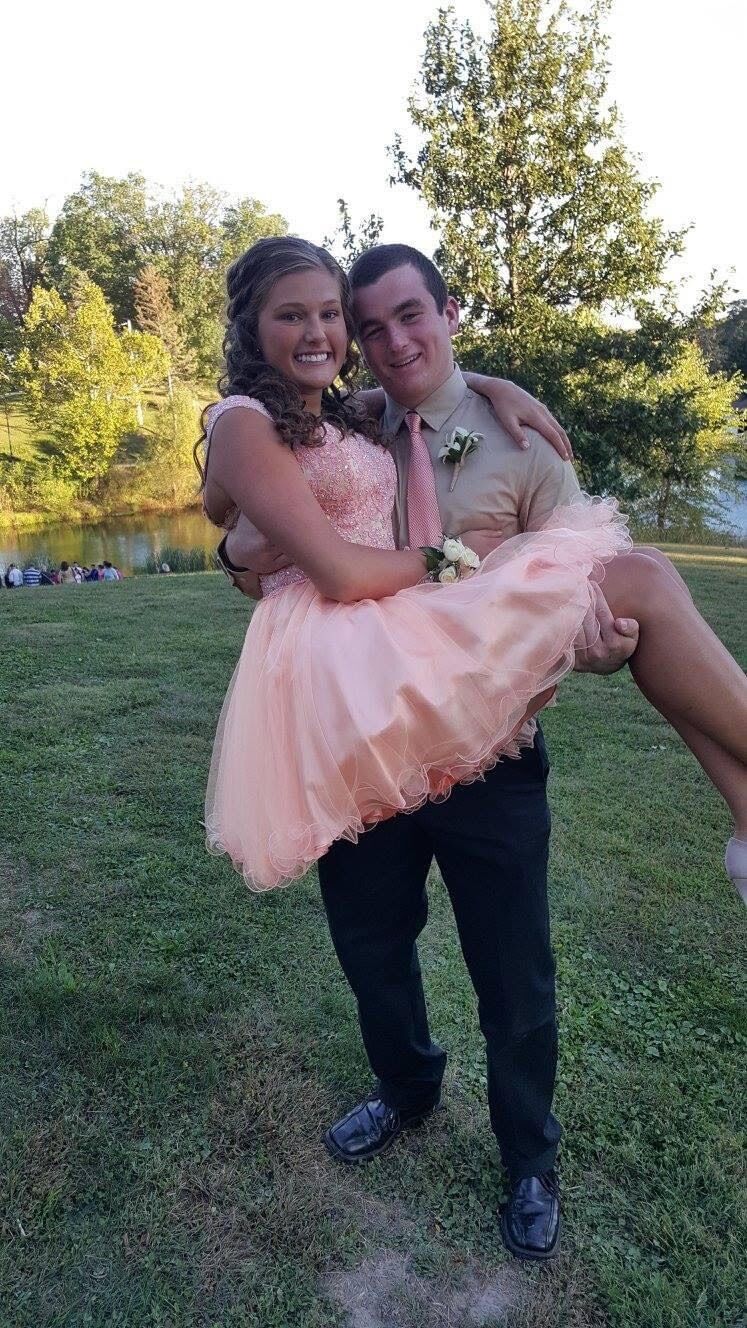 First high school dance together - Junior Year Homecoming