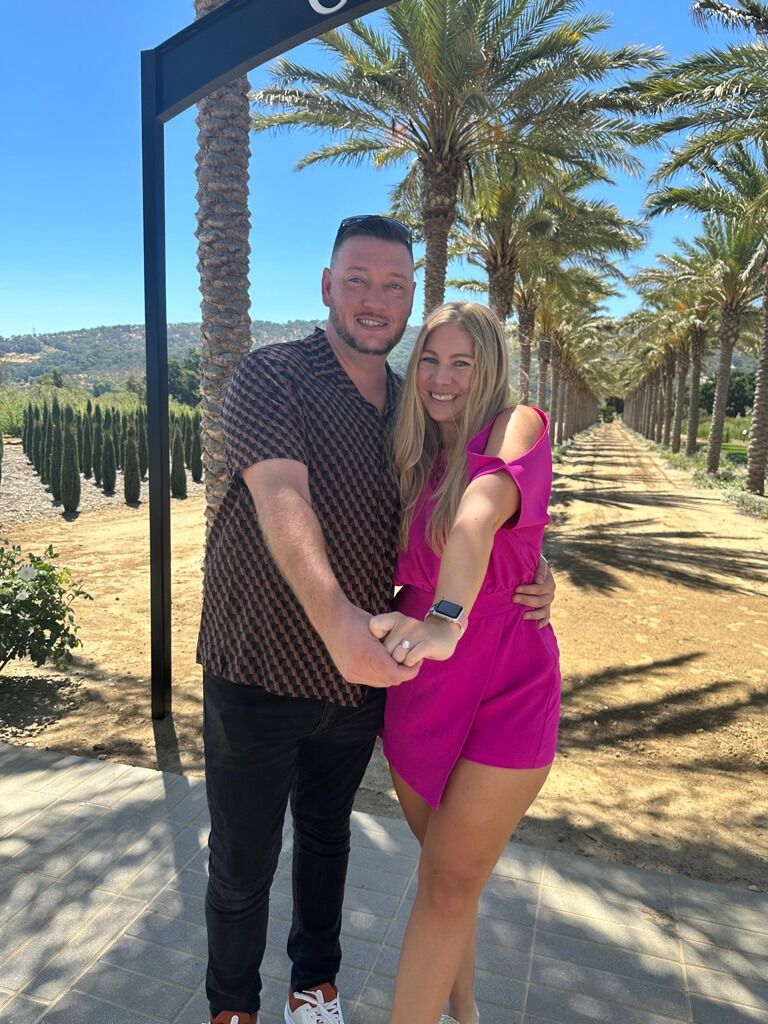 We got engaged at Caymus-Suisun Winery where we went on a date during our first trip to California 💍