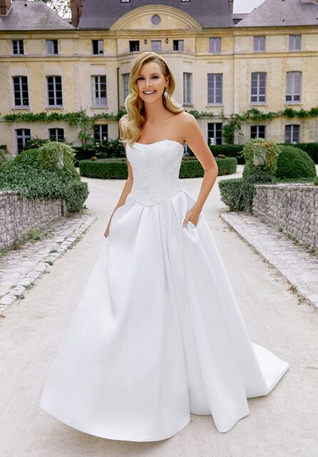 sachin and babi light blue dress Silk Wedding Dresses