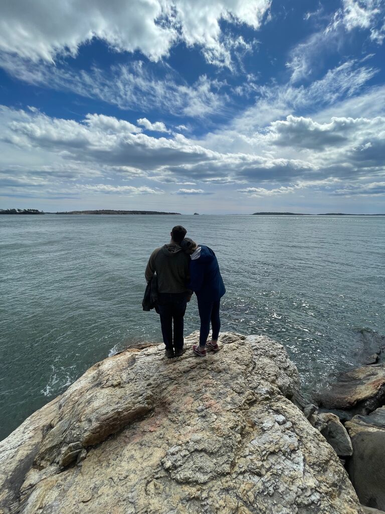 I came home for Easter and we took a friend to Wolfe's Neck State Park.
