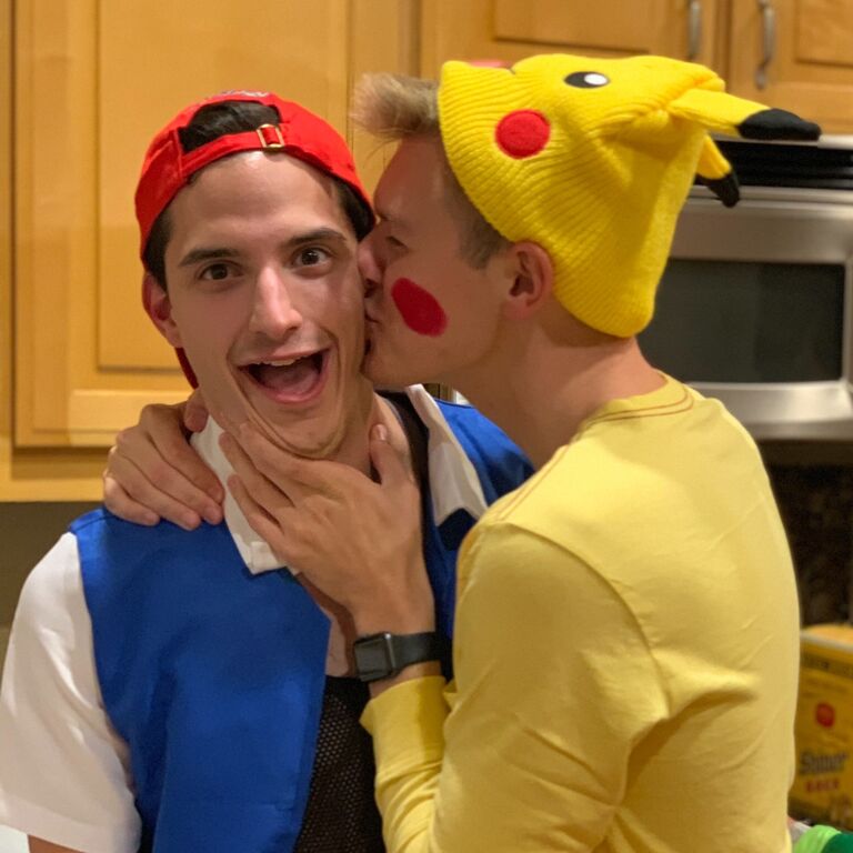 Dallas, TX: Our first Halloween together as Ash and Pikachu! 