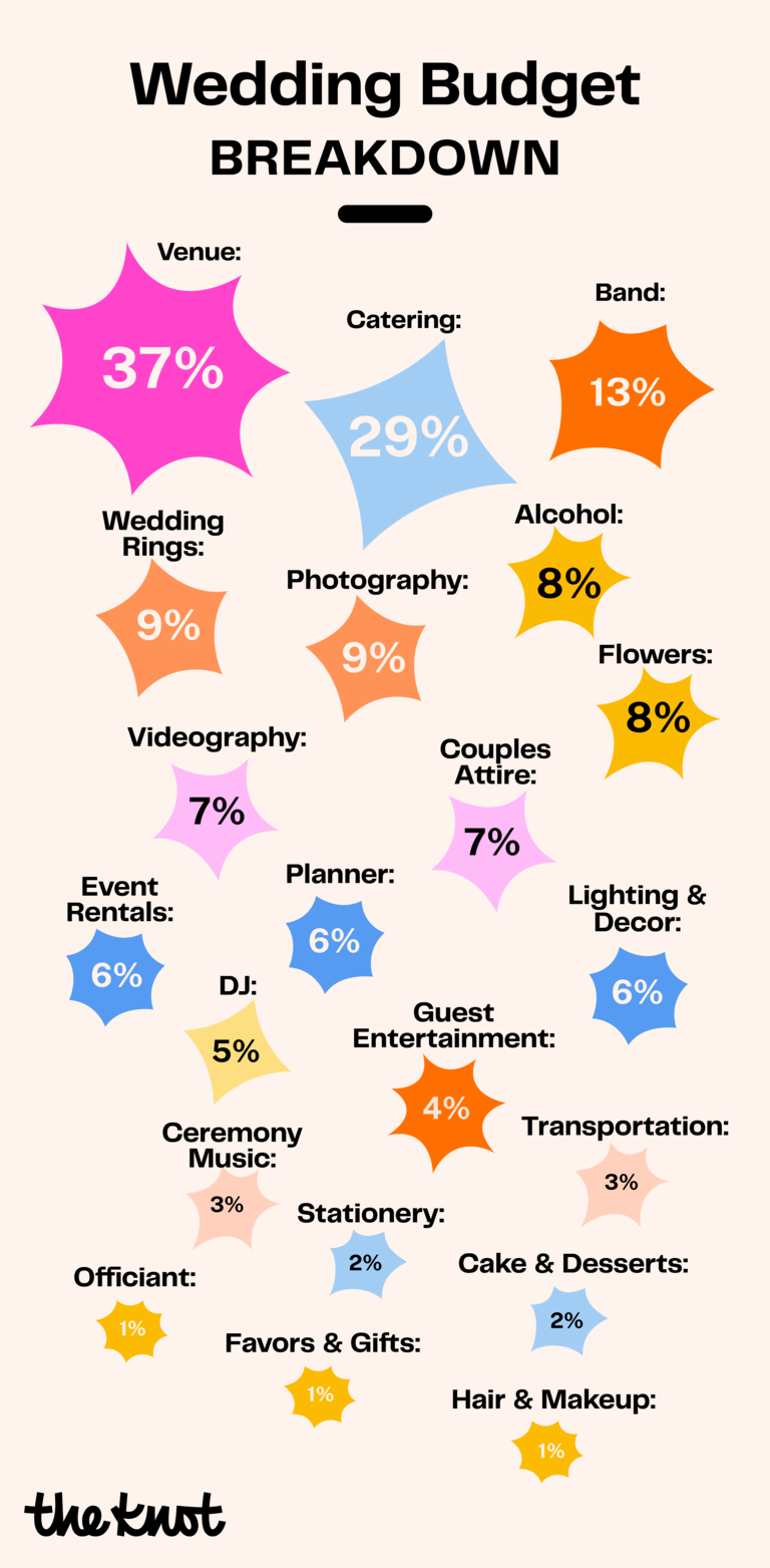wedding budget breakdown infographic