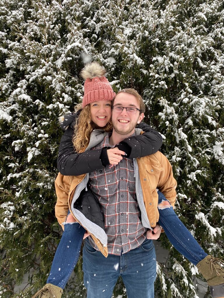 We met and started dating in the middle of our junior year (on leap day) at the University of Vermont.