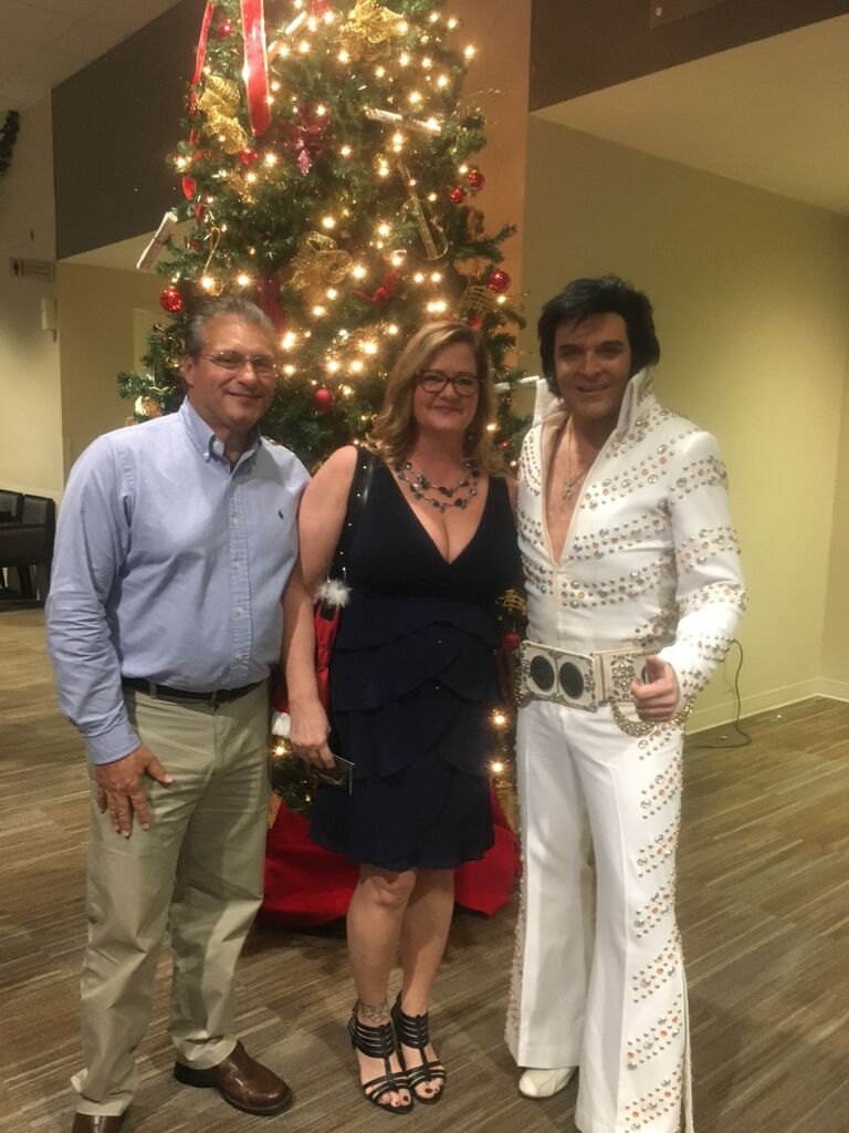 with Dwight Icenhower, Elvis tribute artist, Central Park Performing Arts Center, Largo, FL.