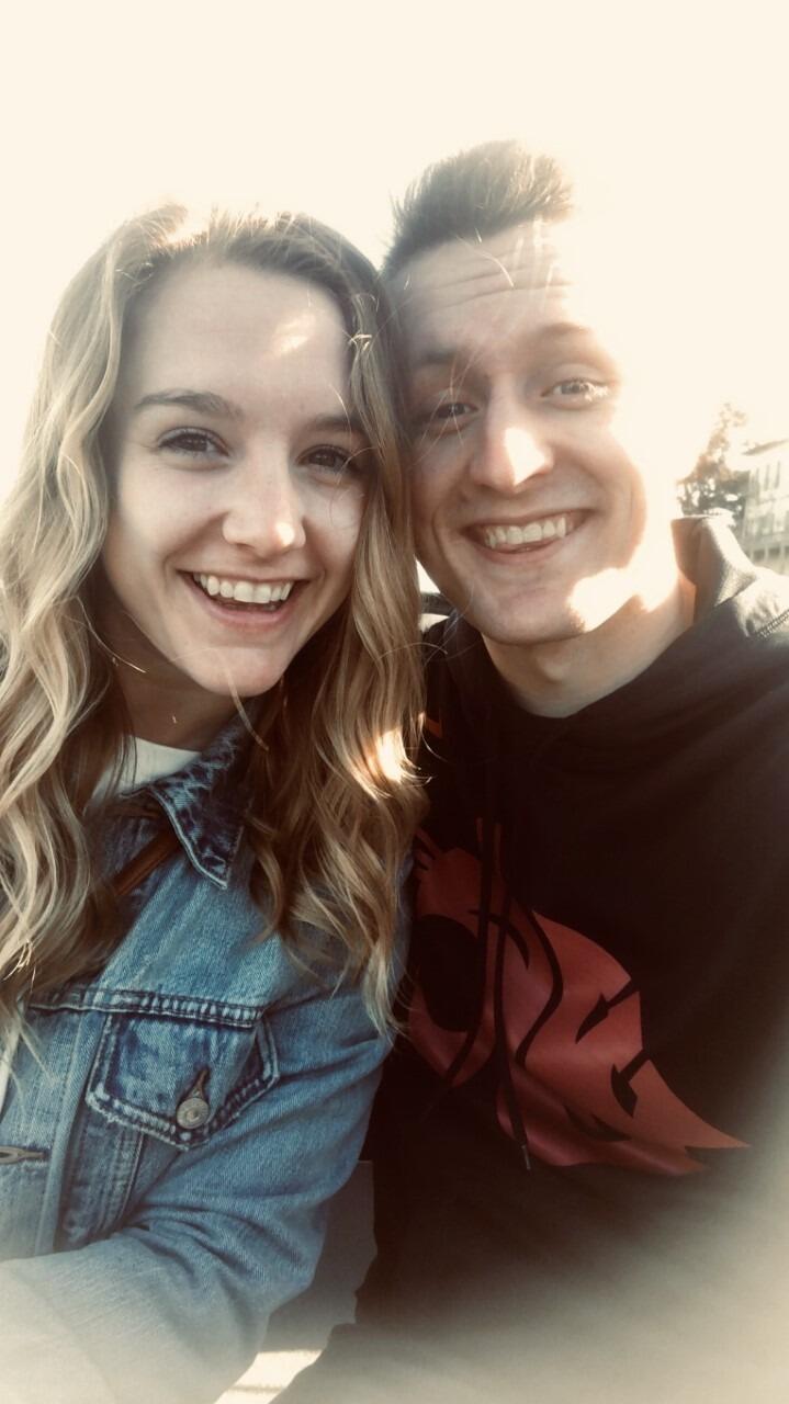 Late on this Monday night, Alison and Jason matched on Tinder. Jason had "super-liked" her photo and she liked him back after noticing he had a photo posted with what she thought were his cows (not his cows :(). The two of them talked non-stop for 3 days until Jason took Alison on their first date. They went to a comedy show together so Jason could get a sense of Alison's humor. Lets just say it was a perfect match because they then spent the next 3 days together. On February 19th, Jason asked Alison to be his girlfriend. She initially hesitated and said no since she knew she was moving to Michigan for one year, but lets just say he had her wrapped around his finger because she woke up the next morning and said YES!