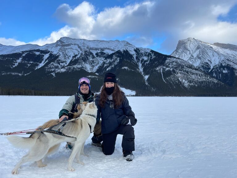 Dogsledding in Banff, Canada