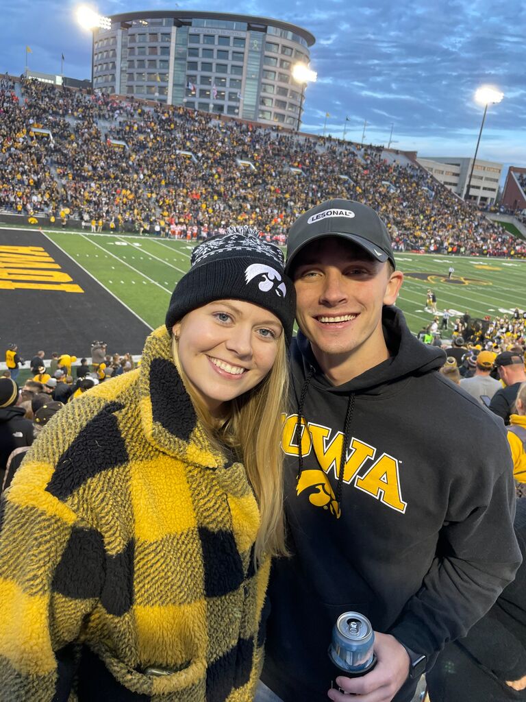 I got accepted into grad school in Iowa and Bradlee and I moved into our first apartment together