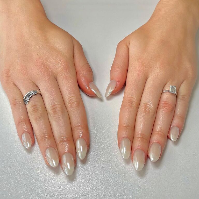glazed donut wedding nails