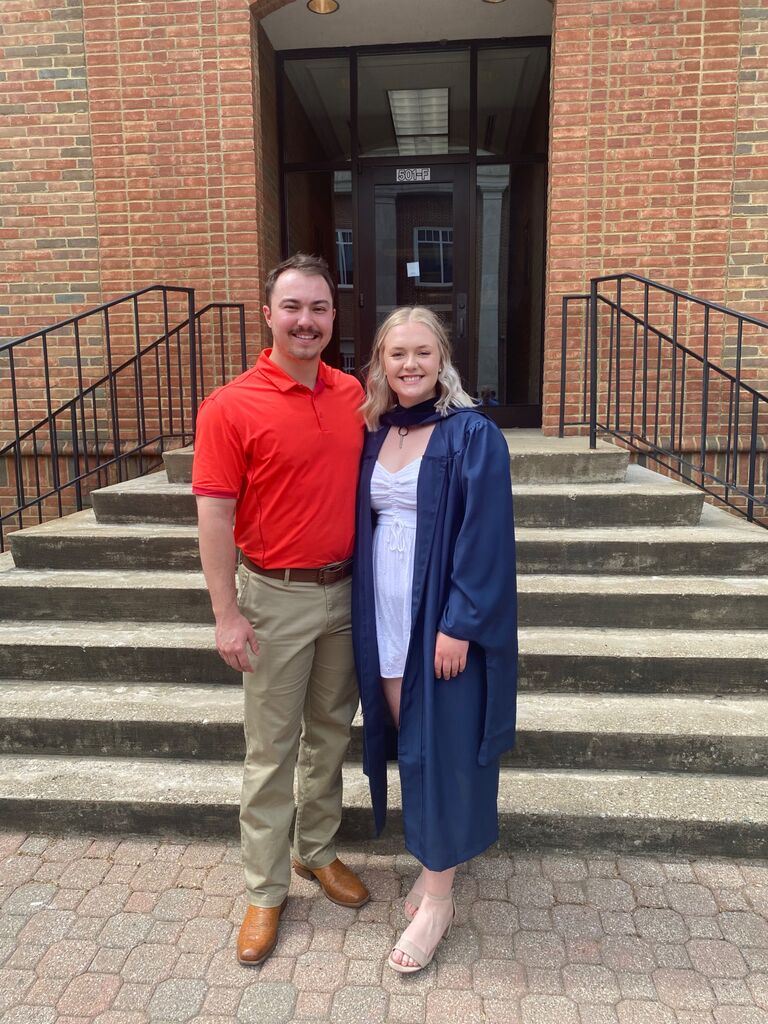 Maddie graduating with her Masters