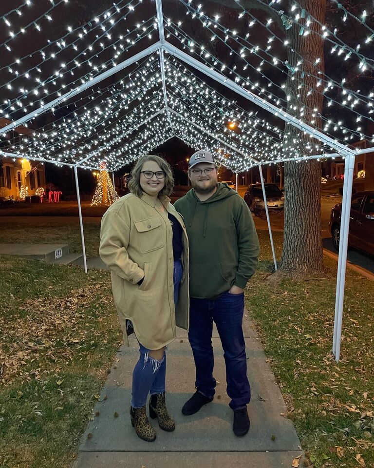 We love looking at Christmas lights, especially when we can take pictures in them.