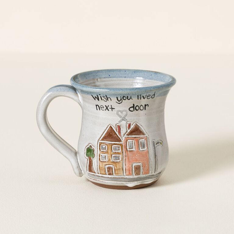"I wish you lived next door" mug long-distance relationship gift