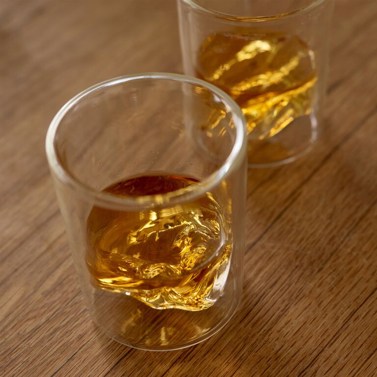 Topographic whiskey glasses from Huckberry