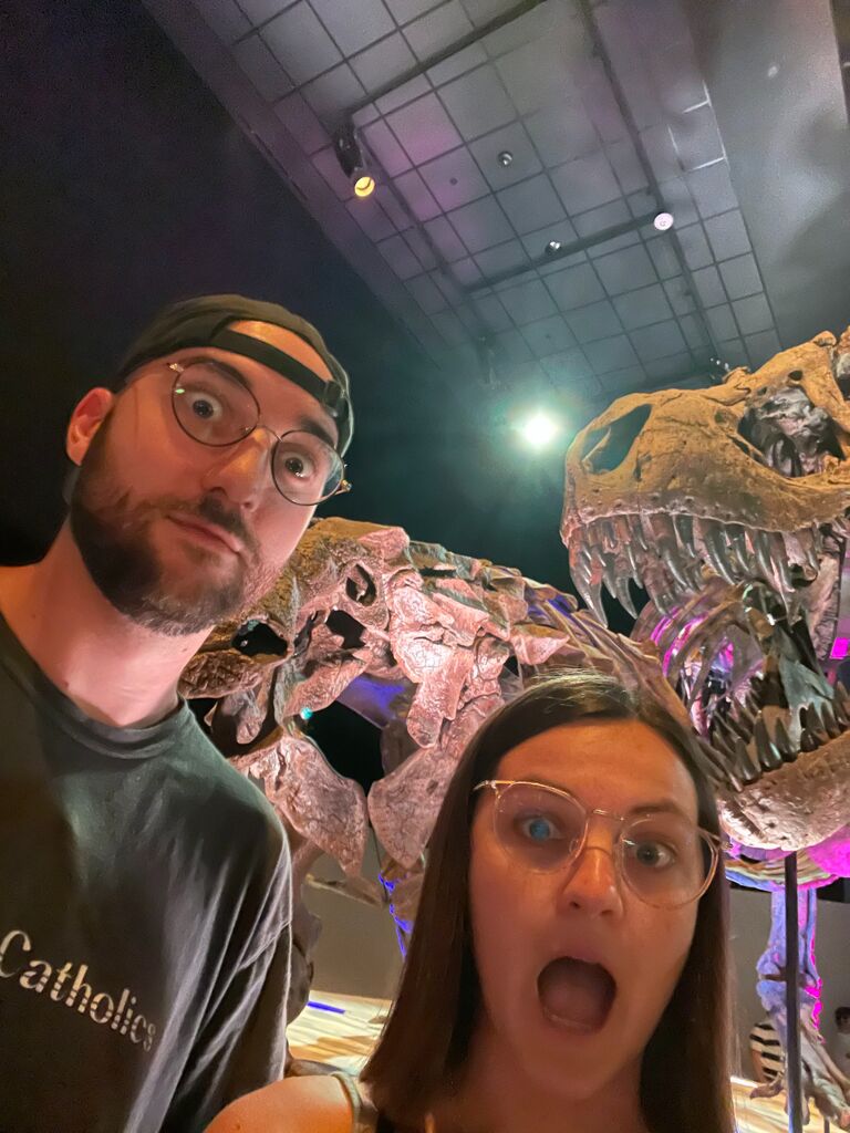 What do you do in Houston when you have a day to kill? Go visit the Natural History Museum and reenact parts of Jurassic Park.