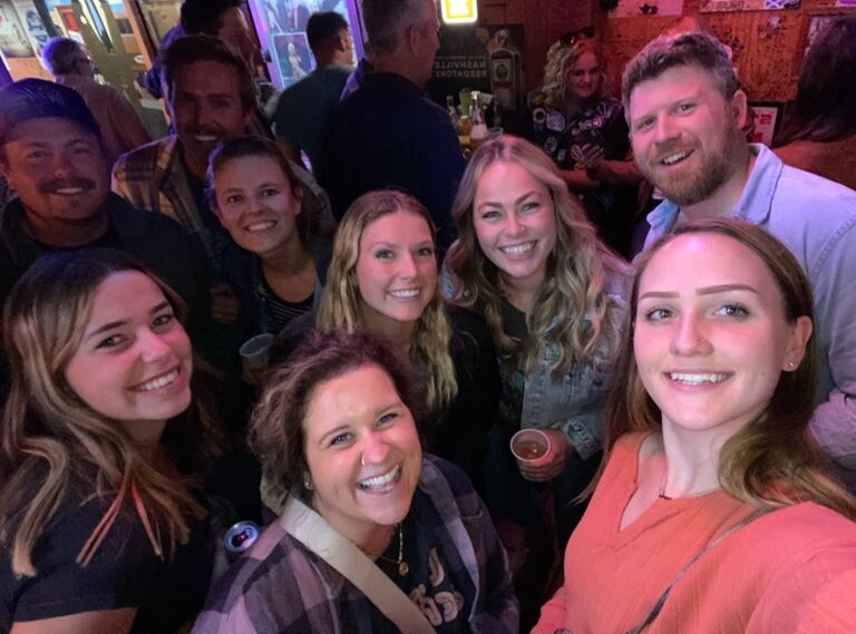 Celebrated the soon to be newly weds at our favorite Broadway bar (Roberts). 