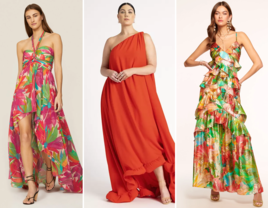 Three beach wedding guest dresses