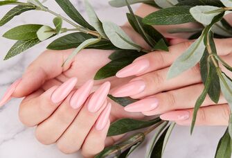 Pink bridesmaid nails