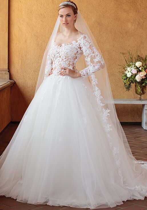 casablanca long sleeve wedding dress